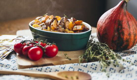 жаркое из телятины с картофелем и тыквой