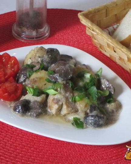 Рецепт жаркого с маслятами