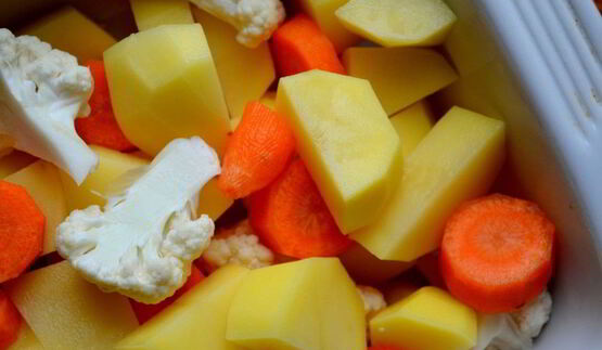 жаркое с цветной капустой в горчичном соусе