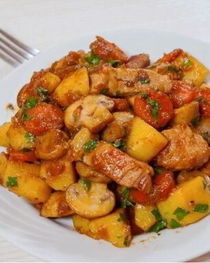 Жаркое со свининой по-кавказски