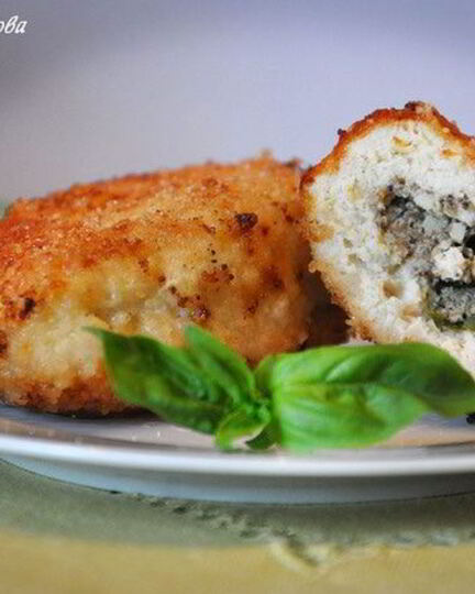 Рецепт куриных зраз с грибами и базиликом
