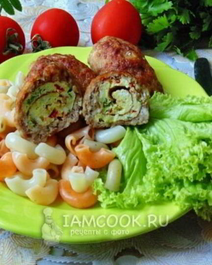 Рецепт мясных зраз с омлетома