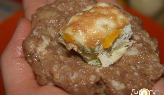 мясные зразы с яичным блинчиком