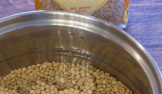 рисово-мясные зразы с чечевичным гарниром