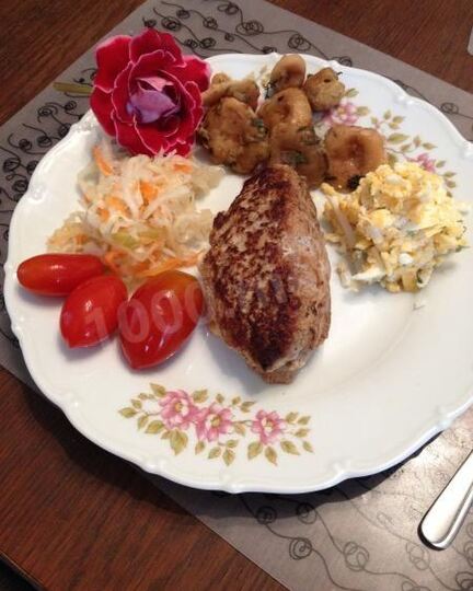 Рецепт зраз из смешанного фарша с сыром и яйцом