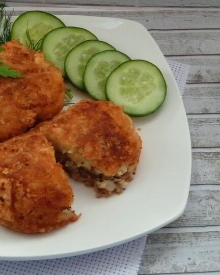 Рецепт зраз картофельных с фаршем