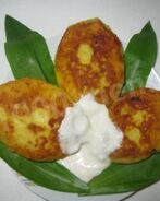 Зразы картофельные с горохом и грибами