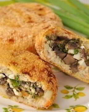 Зразы рыбные с грибами