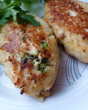 Зразы рыбные с яично-грибной начинкой