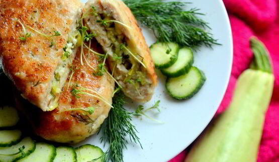 зразы с творогом и свежим кабачком