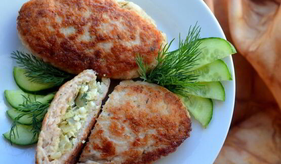 зразы с яйцом и зеленью