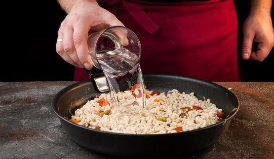 ароматная каша с лесными грибами