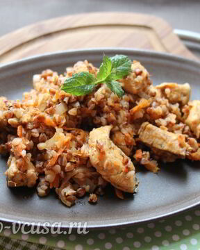 Гречка по-купечески с курицей