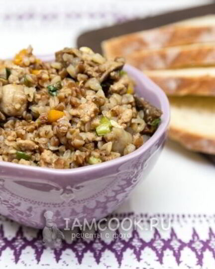 Рецепт гречки с фаршем и грибами