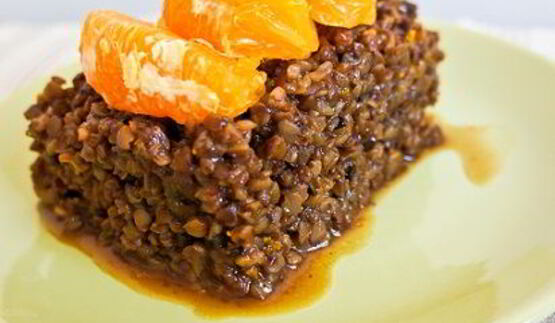 гречка с финиками и апельсинами