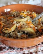 Гречка с грибами и морковью