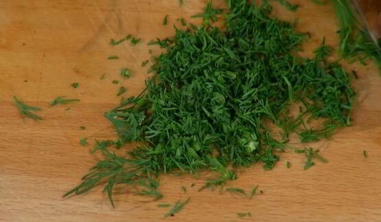 гречка с грибами, луком и укропом