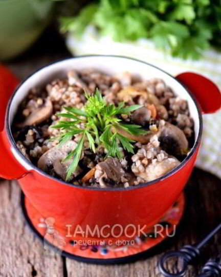 Рецепт гречки с грибами в горшочке в духовке