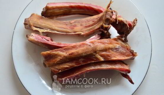 гречка с копчеными ребрышками