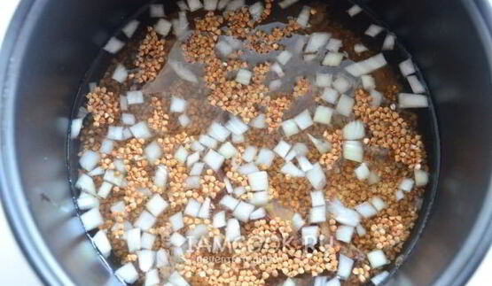 гречка с копчеными ребрышками