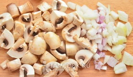 гречка с курицей и грибами