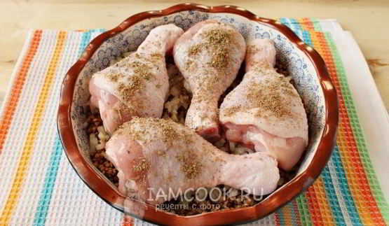 гречка с курицей в духовке с сыром