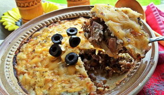 гречка с курочкой под сыром