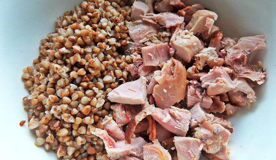 гречка с курочкой под сыром