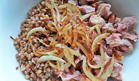 гречка с курочкой под сыром