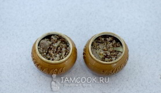 гречка с мясом в горшочке