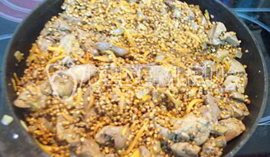 гречка с печенью