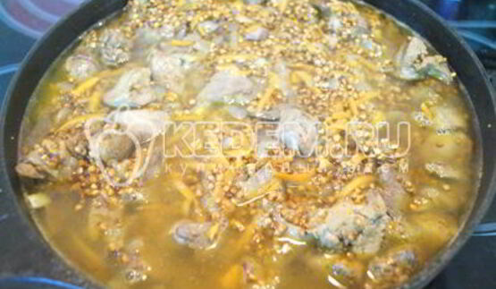 гречка с печенью