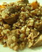 Гречка с желудками в мультиварке