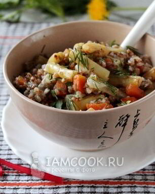 Гречка со стручковой фасолью