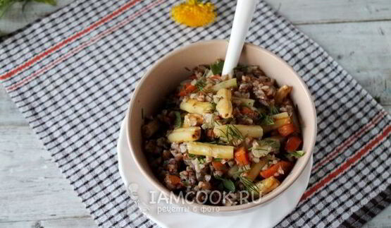 гречка со стручковой фасолью