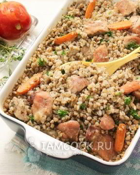 Гречка со свининой в духовке