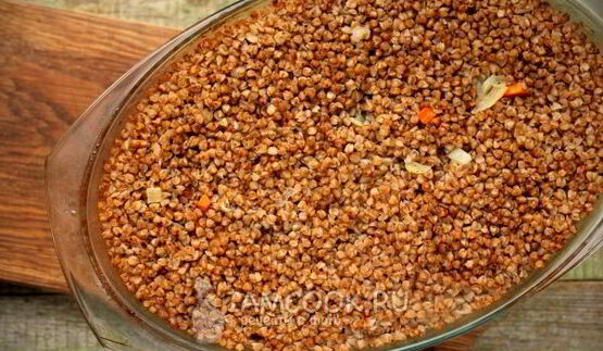 гречка со свиным мясом в духовке