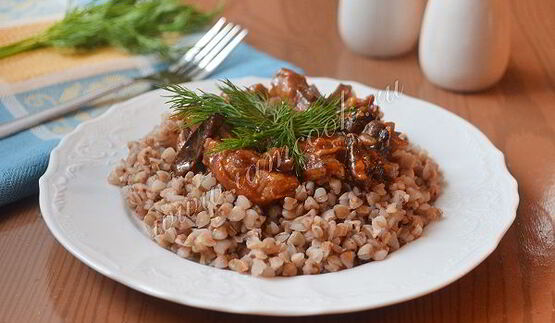 гречка в томатно-горчичном соусе