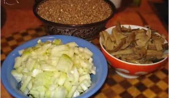 гречневая каша с белыми грибами