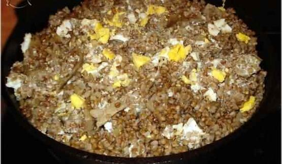 гречневая каша с белыми грибами