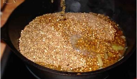 гречневая каша с белыми грибами