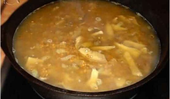 гречневая каша с белыми грибами