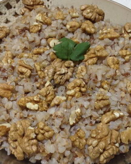 Рецепт гречневой каши с чесноком и грецкими орехами