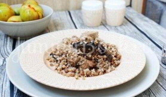 гречневая каша с мясом и грибами в мультиварке