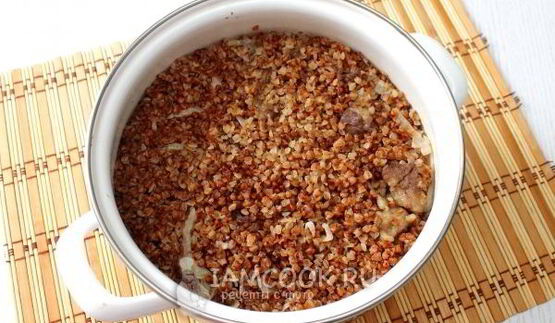 каша гречневая с мясом