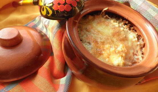 каша гречневая, запеченная с грибами