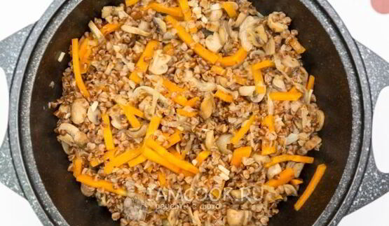 постная гречка с грибами