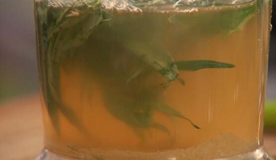 каша из зеленой гречи с яблоком и тархун