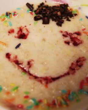 Каша овсяная с яблоком и бананом