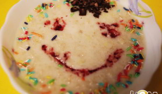 каша овсяная с яблоком и бананом